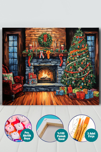 Picasso World Hobby Art Sayılarla Boyama Numaralı Tuval Seti Fırça Boya Dahil...