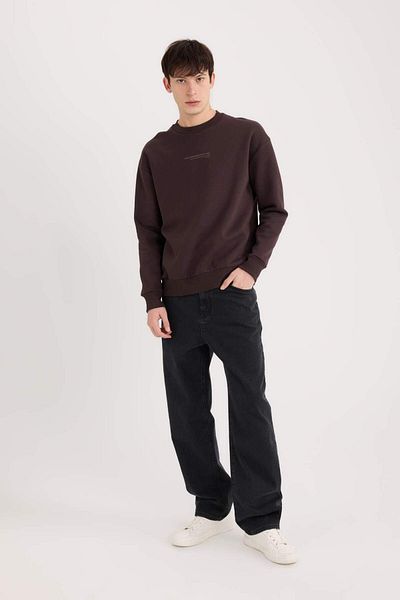 DeFacto Hanorac imprimat cu gât crew Box Fit X8282az24au
