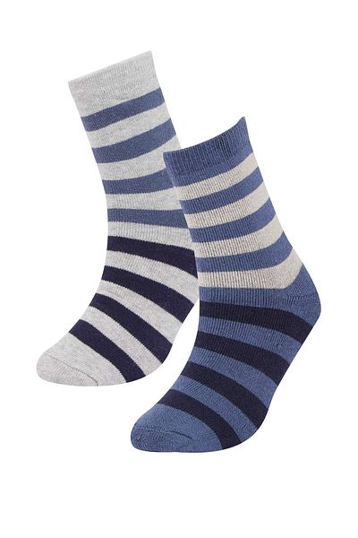 DeFacto Șosete lungi din bumbac pentru băiat, pachet de 2 D8129A8NS
