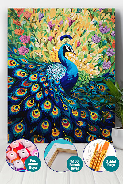 Picasso World Hobby Art Sayılarla Boyama Numaralı Tuval Seti Fırça Boya Dahil...