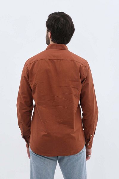 SHIRTSPRO shirtpro oxford regular fit long sleeve button down collar shirt damson color