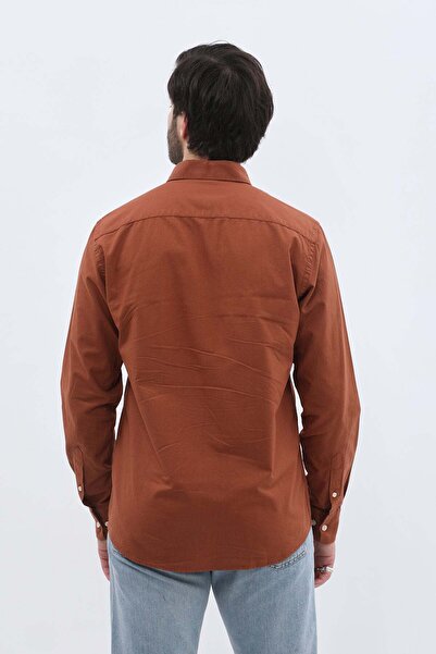 SHIRTSPRO shirtpro oxford regular fit long sleeve button down collar shirt picante color