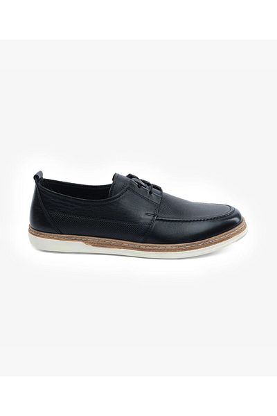 Greyder Ανδρικά μαύρα παπούτσια casual από γνήσιο δέρμα 5Y1UA62625