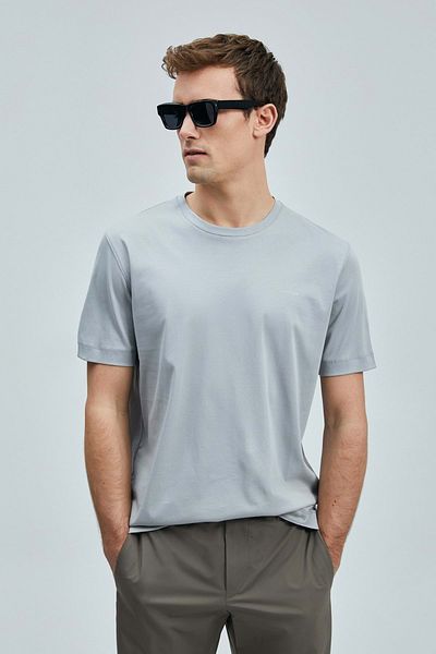 Lufian 111020262 Ανδρικό μπλουζάκι Basic Bran Ανδρικό T-Shirt ΓΚΡΙ