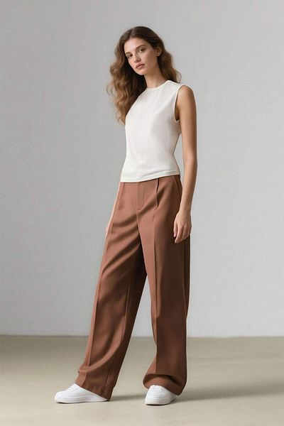 DeFacto Wide Leg Pocket High Waist Wide Leg Long Length Pants 3195116