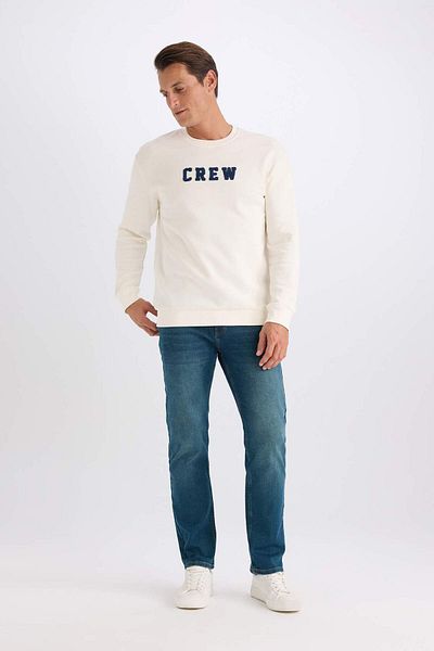 DeFacto Hanorac gros brodat cu gât crew Relax Fit D2162AX24AU