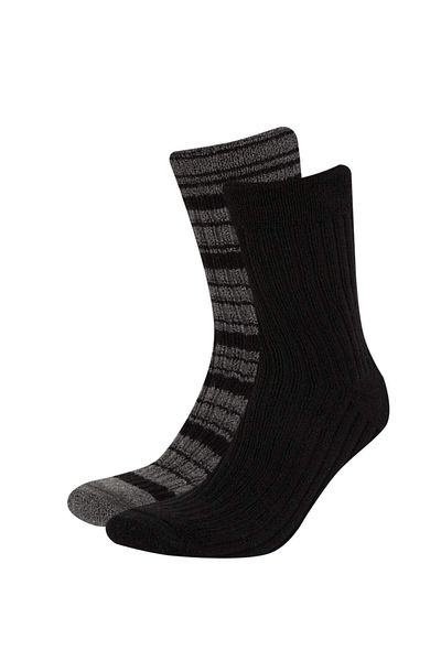 DeFacto Men's Seamless 2-Piece Cotton Winter Boot Socks D1587Axns