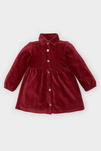 DeFacto Rochie din velur cu mâneci lungi pentru fetiță D5592A524WN