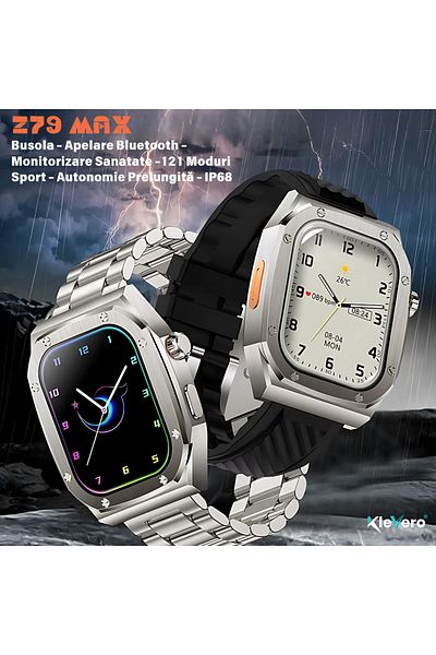 KleVero Ceas Barbati Smartwatch 2.1 Klevero® Negru