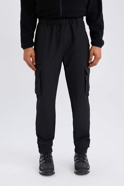 DeFacto Pantaloni de sport DeFactoFit Sportsman Jogger Slim Fit Slim Fit țesut cu buzunare cargo Standard D3884AX24W