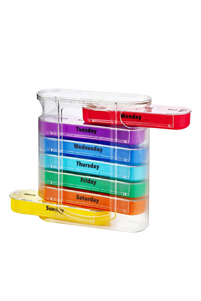 Choice 7 days Box Colorful 7 Days Pill Medicine Box Weekly Monthly Tablet Hol...