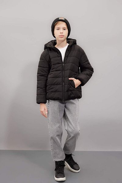 DeFacto Boy's Coat - Reversible, Windproof, Hood, Zipper and Pocket C6622A824Wn