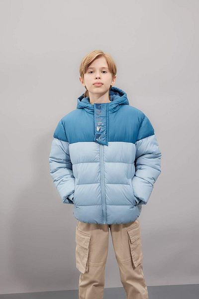 DeFacto Boy's Water Repellent Hooded Zippered Pocket Fleece-Lined down Jacket C5509A824Wn