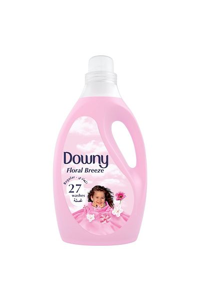 downy منعم الأقمشة العادي برائحة نسيم الزهور 3 لتر نعومة لطيفة للبشرة الحساسة والأقمشة الرقيقة