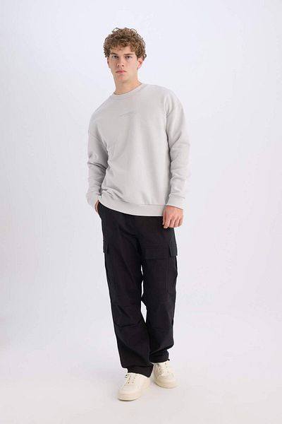 DeFacto Hanorac imprimat cu gât crew Box Fit X8282az24au