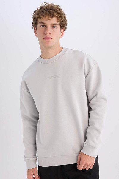 DeFacto Hanorac imprimat cu gât crew Box Fit X8282az24au