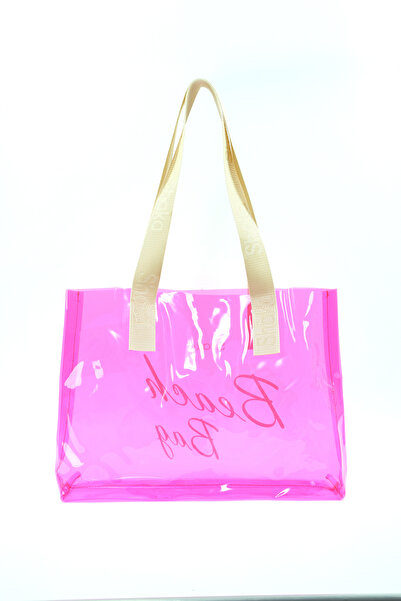 SHAKA Ροζ SHK241 Τσάντα παραλίας, ταξιδιού και πικνίκ με ολόγραμμα με ένα διαμέρισμα από PVC