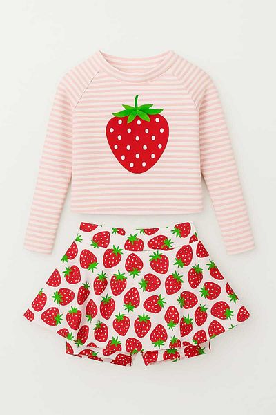 My Kids Wear Girl's 2-Piece Swimsuit with Skirt Detail