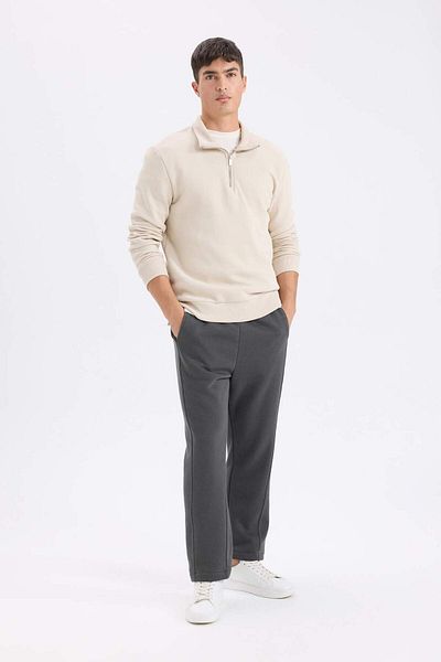 DeFacto Pantaloni de sport cu croiala normala, talie elastica, de baza, drepti, cu buzunare, picioare drepte D9707AX24AU