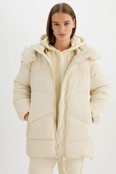 DeFacto Wasserabweisender, aufblasbarer Parka mit Kapuze und Reißverschluss – mit Taschen C9372AX24WN