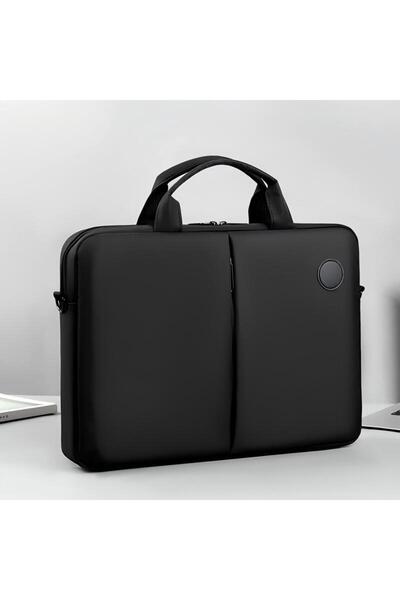 Generic 15.6 Inch Laptop Bag Lightweight PU Computer Bag Travel Business Briefcase Water Resistance