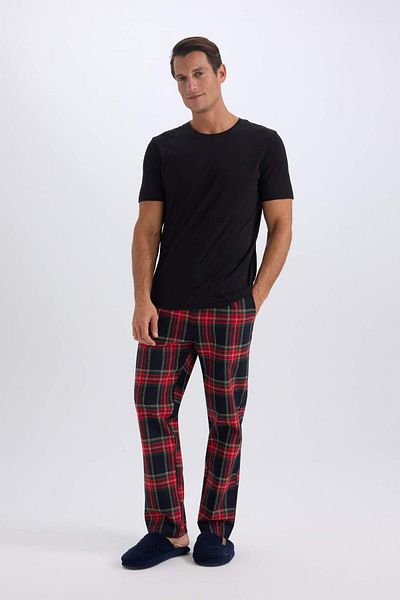 DeFacto Regular Fit Checked Pocket Long Length Pajama Bottoms C6126Ax24Wn