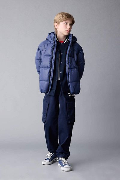 DeFacto Boy's Water Repellent Hooded Zippered Pocket Coat C5565A824Wn