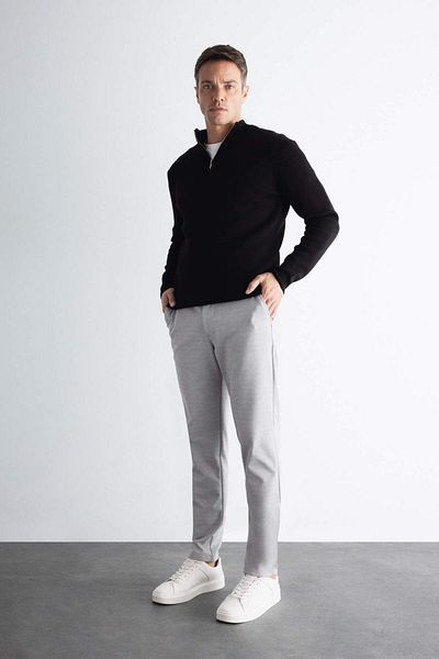 DeFacto Jogger Pants Button Basic Straight Pocket Straight Leg T6317Az24Au
