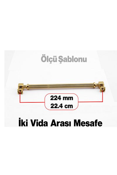 Badem10 Talas Golden Line Μεταλλική λαβή 224 mm 22,4 cm Έπιπλα Συρτάρι Ντουλάπα Κουζίνας Ντουλάπα Κάλυμμα Λαβές Λαβή