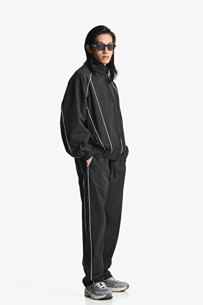 Bershka Teknik baggy fit spor pantolon