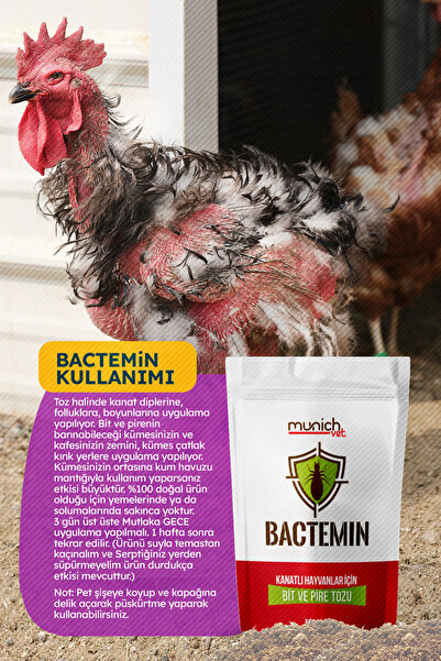 Munich Vet Bactemin Kanatlı Hayvan Bit Pire Tozu 500 gr