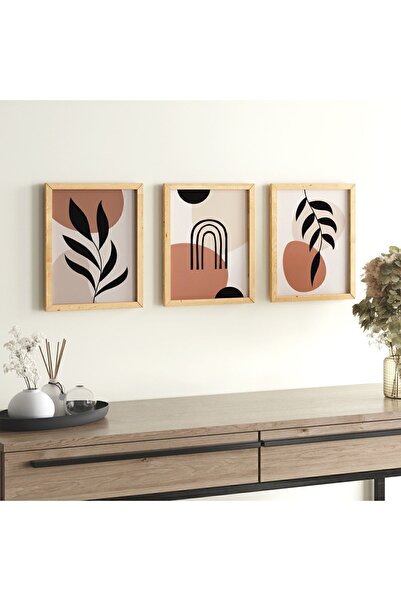 Yurupa Larenda Ahşap Çerçeveli 3'lü Tablo Uv Baskı 33*40 LAR2-B