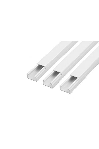 Ledarmy 3'lü 1 Metre Kablo Kanalı Seti 12x12mm PVC Yapışkanlı Kolay Montajlı ...