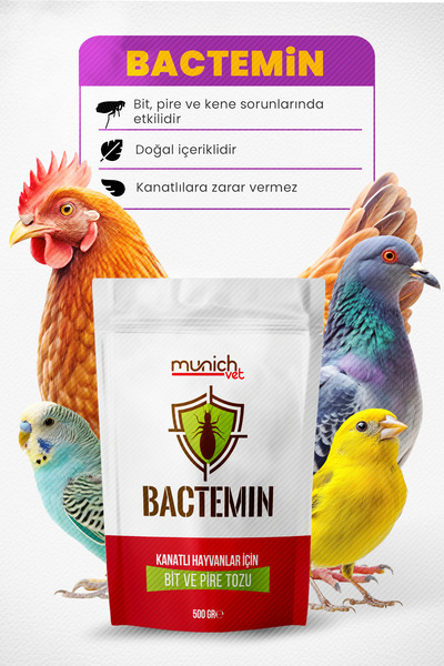 Munich Vet Bactemin Kanatlı Hayvan Bit Pire Tozu 500 gr