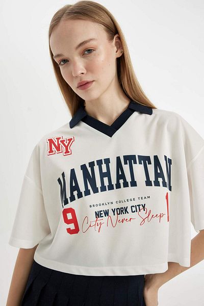 DeFacto Tricou cu mânecă scurtă cu imprimeu oversize Coool D4726AX24HS