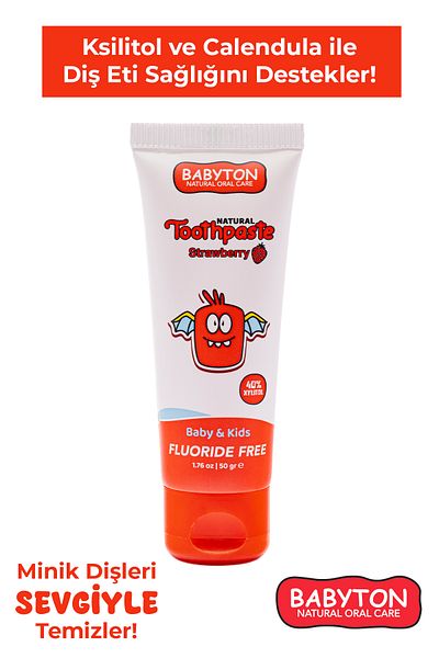 BABYTON Natural Strawberry Flavored Toothpaste