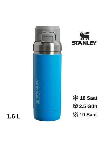Stanley Go Quick Flip Water Bottle 1.06L Thermos Mug Cup Flask Blue