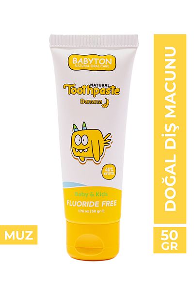 BABYTON 50 g Fluoride Free Natural Banana Toothpaste