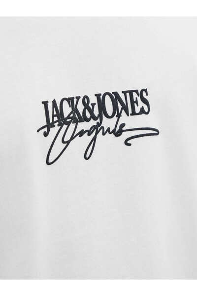 Jack & Jones Ανδρικό μπλουζάκι με λογότυπο Crew Neck Λευκό