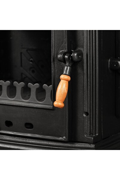 flamestove Altara Premium Lüx 3 Camlı Kuzineli Odunluklu Döküm Soba