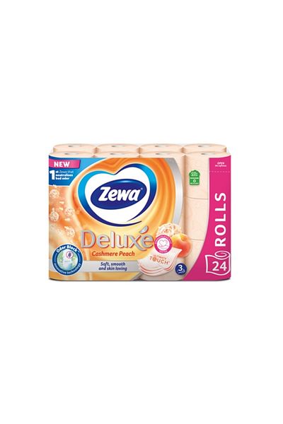 Zewa Hârtie igienică Deluxe Cashmere Peach cu 3 straturi, 24 role
