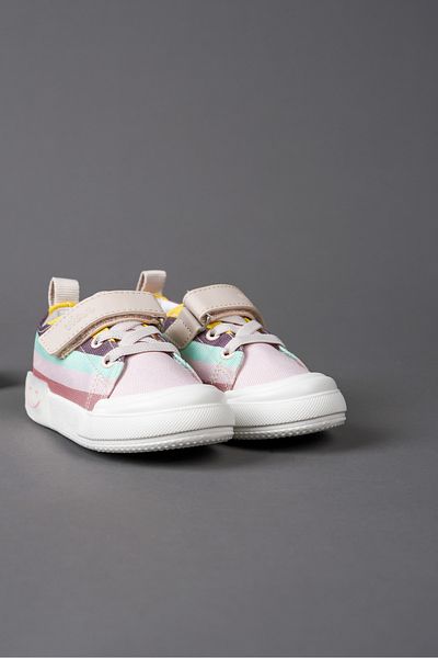 Vicco Elf Model Lighted Baby Girl and Child Linen Beige Sneakers