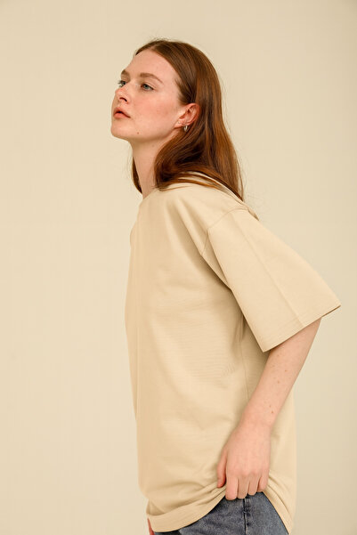 GUARAZ Γυναικείο μπλουζάκι με λαιμόκοψη από 100% οργανικό βαμβάκι Basic καλοκαιρινό μπλουζάκι