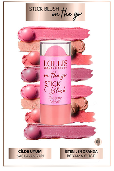 Lollis Stick Blush 01 / Stick Allık 01 / Allık Çubuğu 01