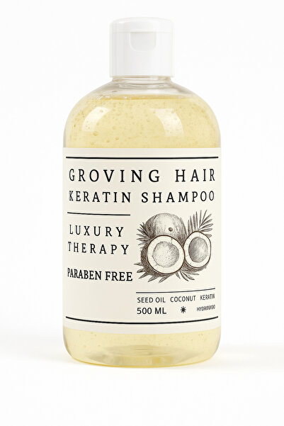 GROVİNG HAİR شامبو العناية بالشعر بالكيراتين والكولاجين والبيوتين للمساعدة في...