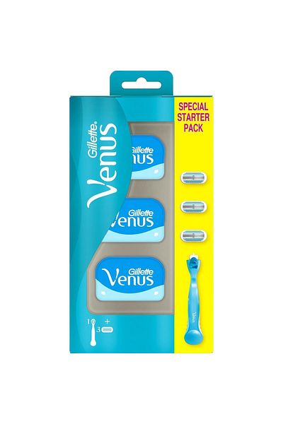 Gillette Venus Venus Smooth Women's Shaver 3 Pieces Spare Razor Blades