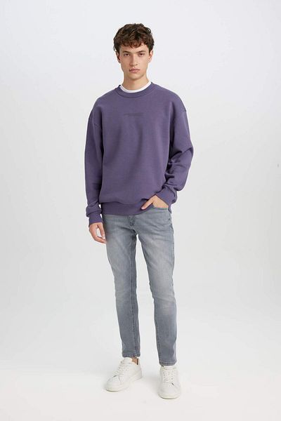 DeFacto Crew Neck Boxy Fit Printed Sweatshirt X8282Az24Au