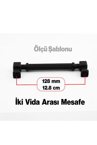 Badem10 Talas Μαύρη ριγέ μεταλλική λαβή πολυτελείας 128 mm 12,8 cm Έπιπλα Συρτάρι Κουζίνας Ντουλάπα Ντουλάπα Λαβές Kulb