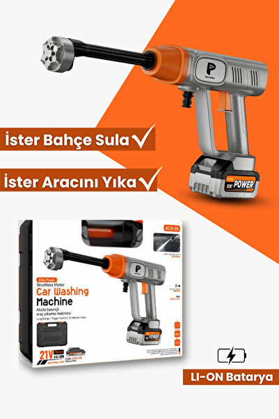 post alley Çift Bataryalı 37.500 mAh Çantalı Şarjlı Basınçlı Yıkama Makinesi