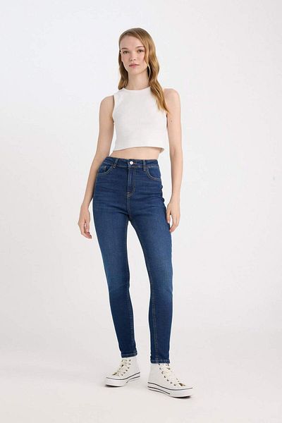 DeFacto Pantaloni skinny cu talie înaltă până la gleznă C7612AX24CW